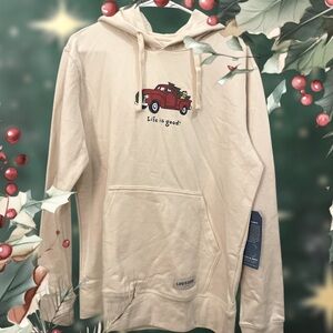 NWT LIFE IS GOOD GENDER NEUTRAL HOODIE
